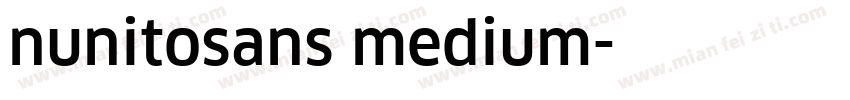 nunitosans medium字体转换